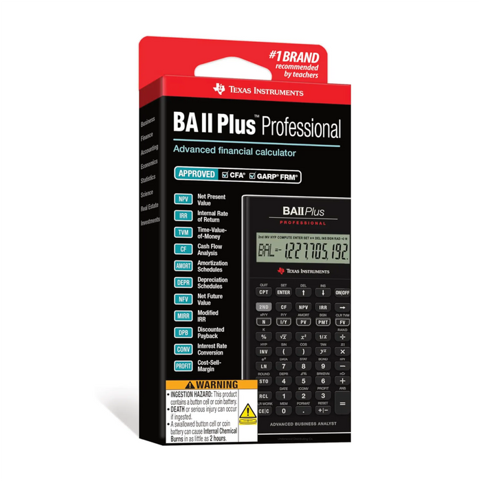 BA II Plus Professional Financial Calculator - Underwood Distributing Co.