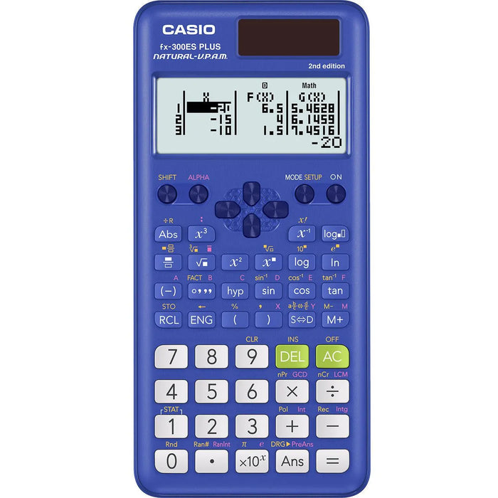 Casio fx-300ES PLUS 2nd Edition Scientific Calculator - Blue - Underwood Distributing Co.