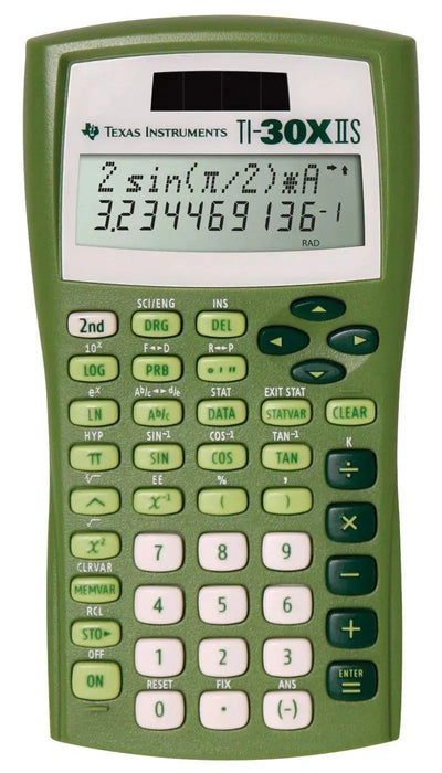 TI-30XIIS Scientific Calculator - Lime Green - Underwood Distributing Co.