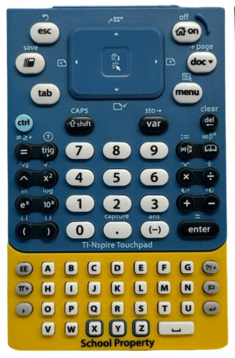 Texas Instruments TI-Nspire Touchpad Light Blue School Property Key Pad - Underwood Distributing Co.