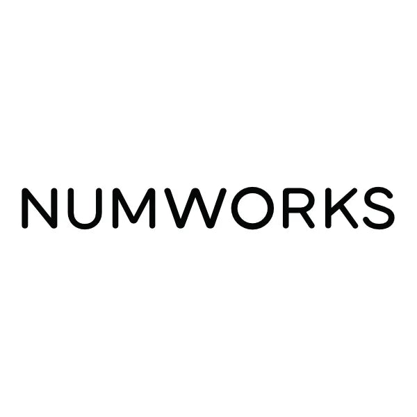 NumWorks logo in black text, featured for calculators at Underwood Distributing Co.