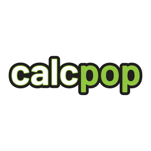 calcpop logo in bold green and white text, Underwood Distributing Co STEM supply branding