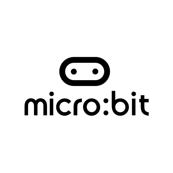 micro:bit logo in black on white, STEM electronics by Underwood Distributing Co.