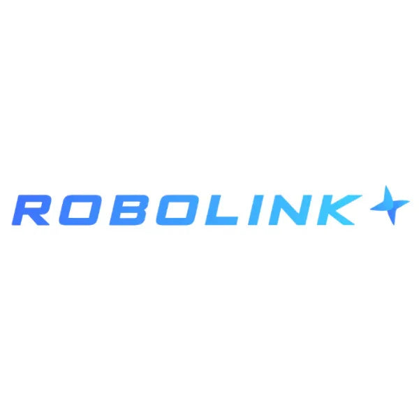 Robolink logo in blue gradient text with star icon, STEM robotics brand from Underwood Distributing