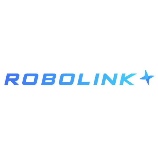 Robolink logo in blue gradient text with star icon, STEM robotics brand from Underwood Distributing