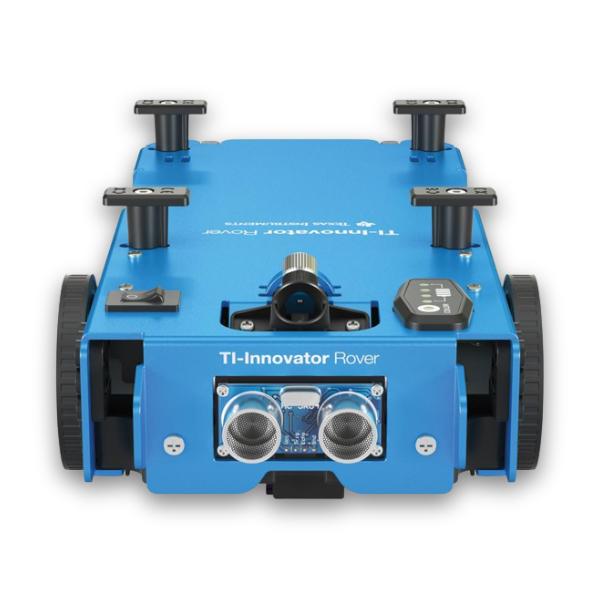 TI-Innovator Rover STEM educational robot vehicle, blue, distributed by Underwood Distributing Co.