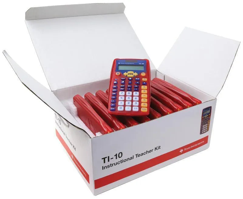Texas Instruments TI-10 Instructional Teacher Kit calculators in open box from Underwood Distributing Co.