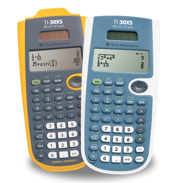 Two Texas Instruments TI-30XS MultiView scientific calculators from Underwood Distributing Co.