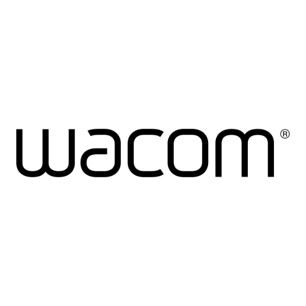 Wacom logo in black text on a white background, featured by Underwood Distributing Co.