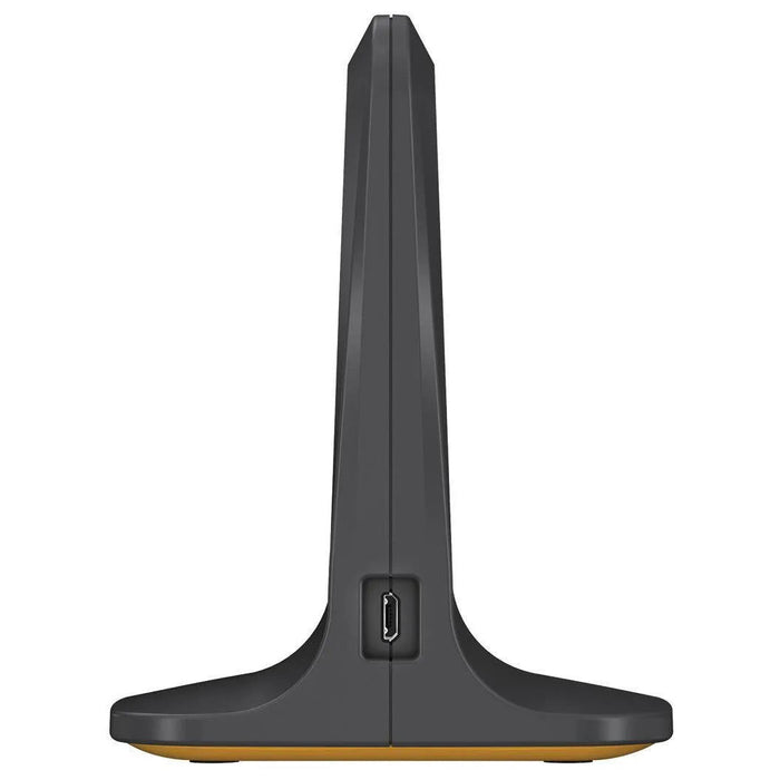 Side view of TI-Nspire CX Navigator wireless charging cradle with USB port, Underwood Distributing Co.