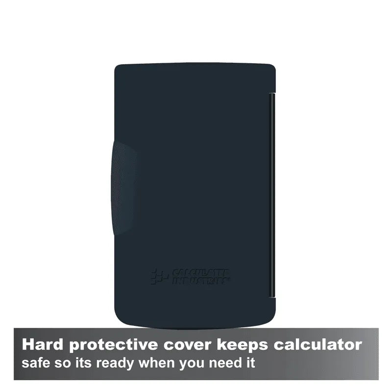 Texas Instruments calculator with hard protective cover, Underwood Distributing Co electronics