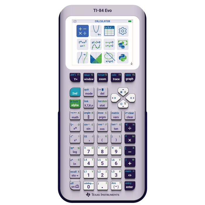 TI-84 Evo Graphing Calculator - Lavender - Underwood Distributing Co.
