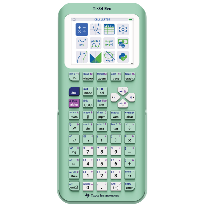 TI-84 Evo Graphing Calculator - Mint - Underwood Distributing Co.