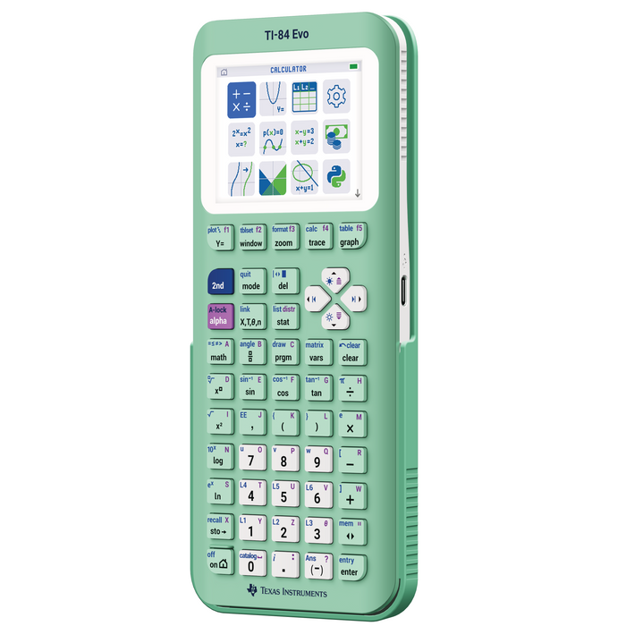 TI-84 Evo Graphing Calculator - Mint - Underwood Distributing Co.