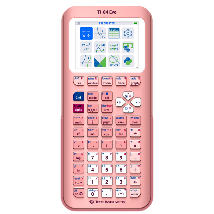 TI-84 Evo Graphing Calculator - Pink - Underwood Distributing Co.