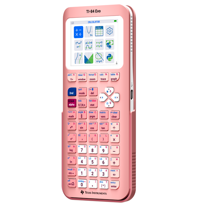 TI-84 Evo Graphing Calculator - Pink - Underwood Distributing Co.