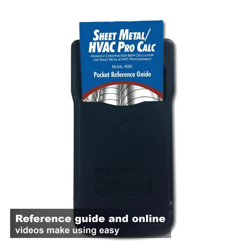Sheet Metal HVAC Pro Calculator pocket guide in black case, Underwood Distributing Co.