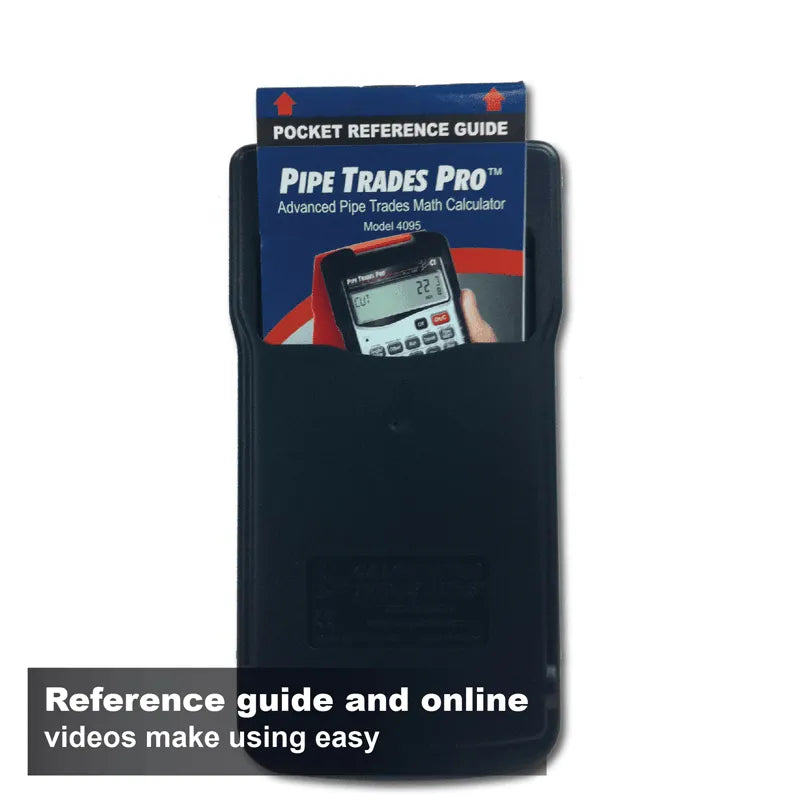 Pipe Trades Pro calculator with pocket reference guide and case, sold by Underwood Distributing Co.