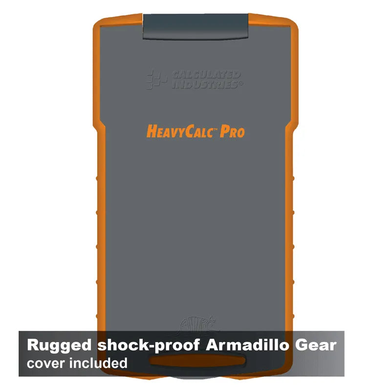 HeavyCalc Pro rugged calculator with shock-proof Armadillo Gear cover, Underwood Distributing Co.