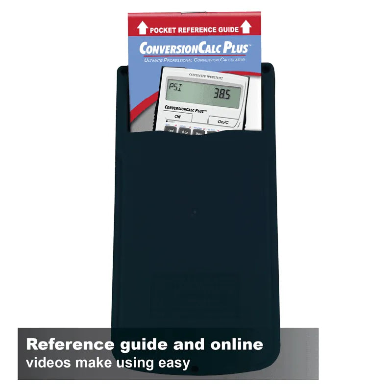 ConversionCalc Plus calculator with pocket reference guide, Underwood Distributing Co.