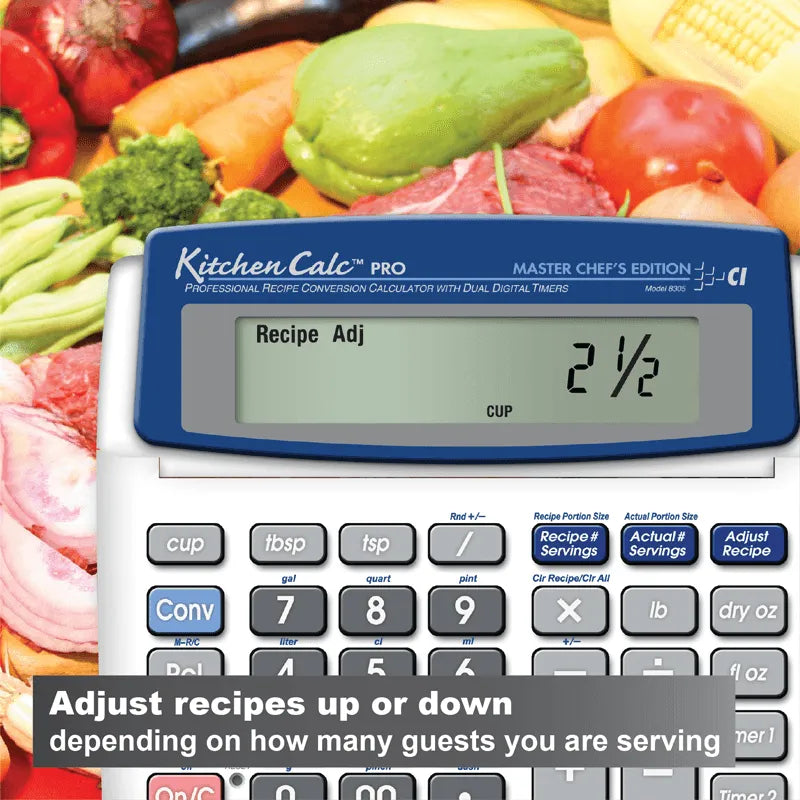 Kitchen Calc Pro Master Chef's Edition recipe calculator on fresh vegetables for Underwood Distributing Co.