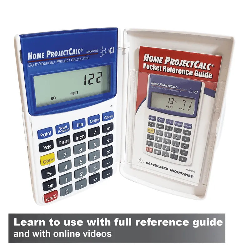 Home ProjectCalc 8510 calculator with reference guide by Underwood Distributing Co, for DIY projects