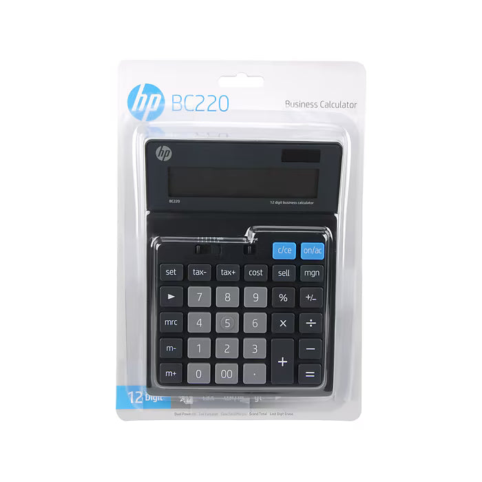 HP 12-digit Solar Powered Desktop Calculator - Underwood Distributing Co.