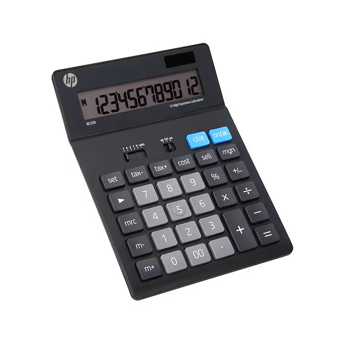 HP 12-digit Solar Powered Desktop Calculator