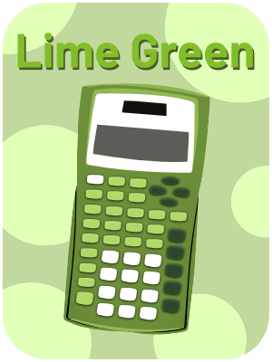 Lime Green Ti-30XIIS Scientific Calculator - Cartoon Image - Underwood Distributing Co.