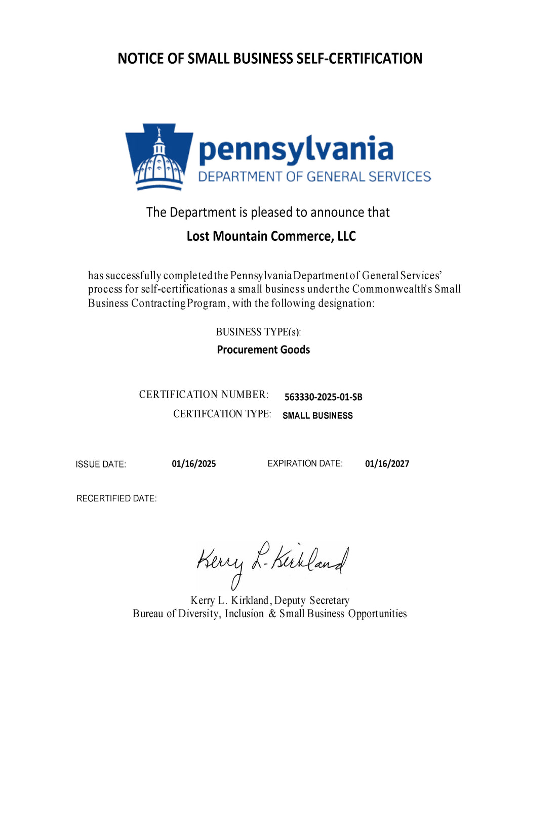 Pennsylvania Small Business
