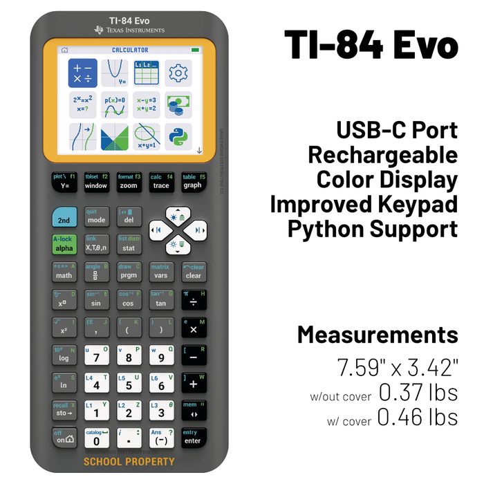 TI-84 Evo Graphing Calculator Class Pack