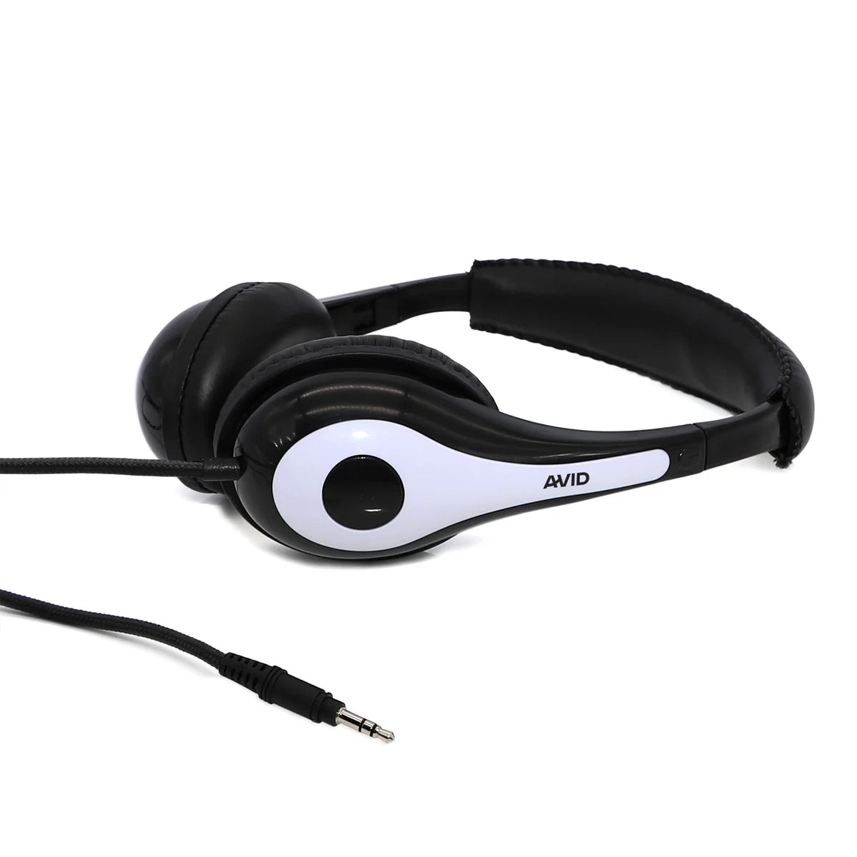 Avid Education AE-35 Light Weight Headphone with Braided Nylon Cord, White - Underwood Distributing Co.