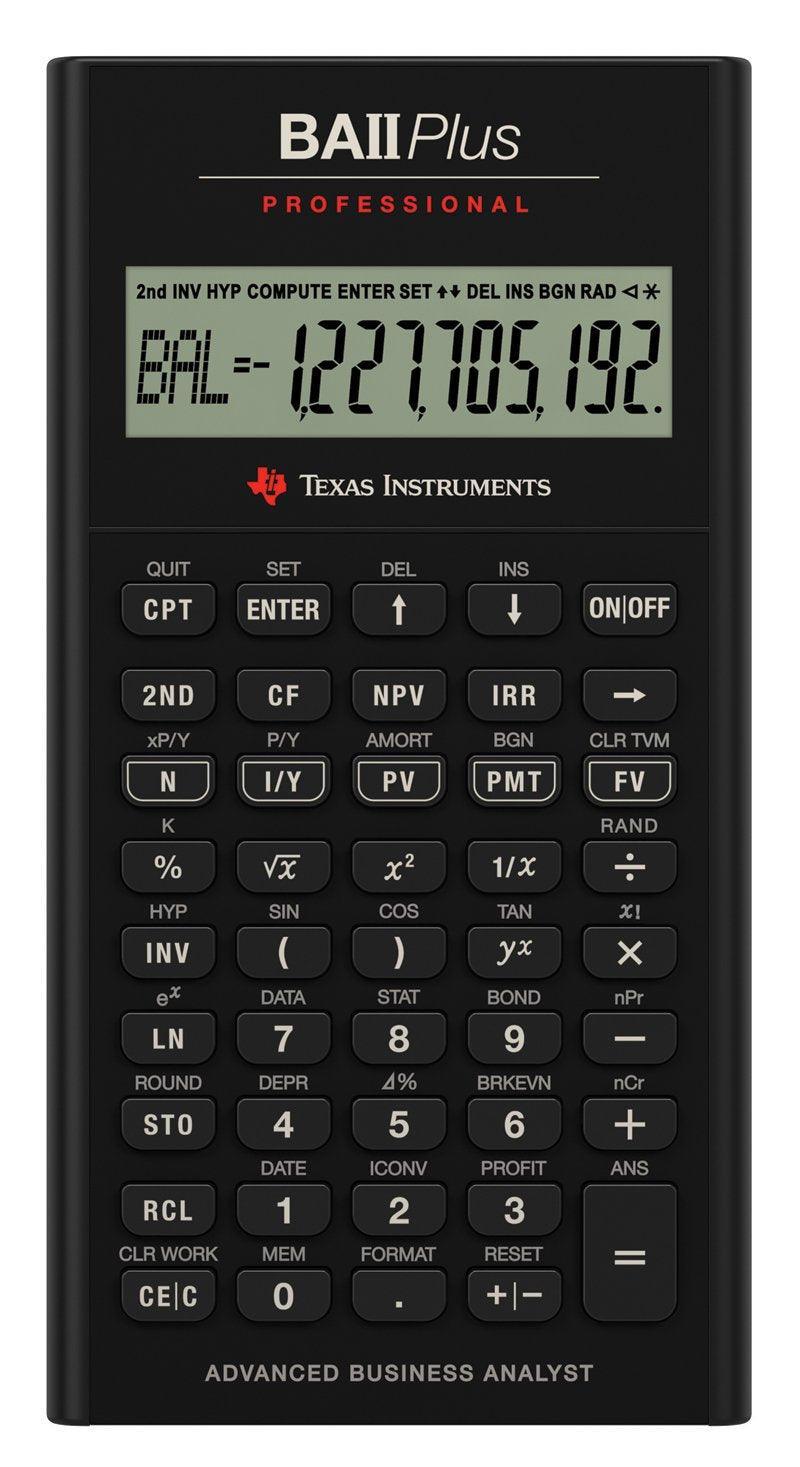 BA II Plus Professional Financial Calculator - Underwood Distributing Co.