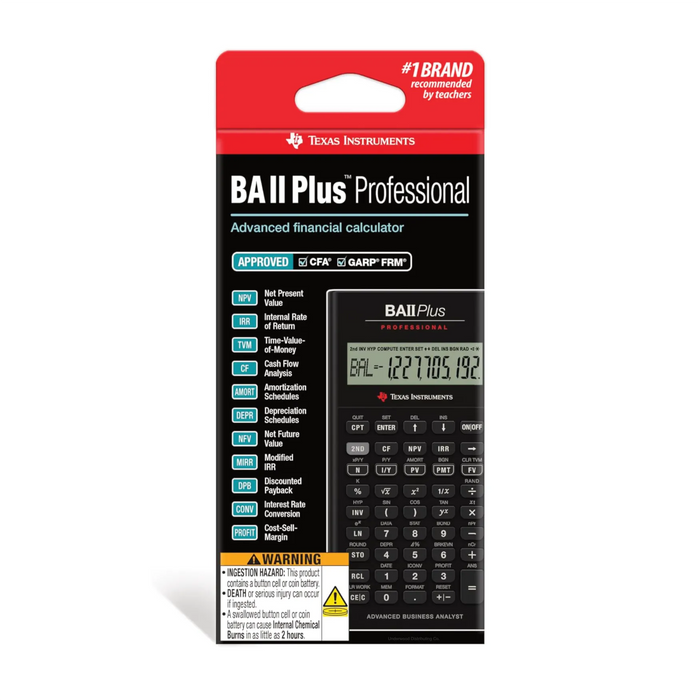 BA II Plus Professional Financial Calculator - Underwood Distributing Co.