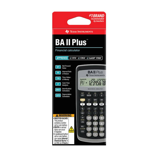 BA II PLUS™ Financial Calculator - Underwood Distributing Co.