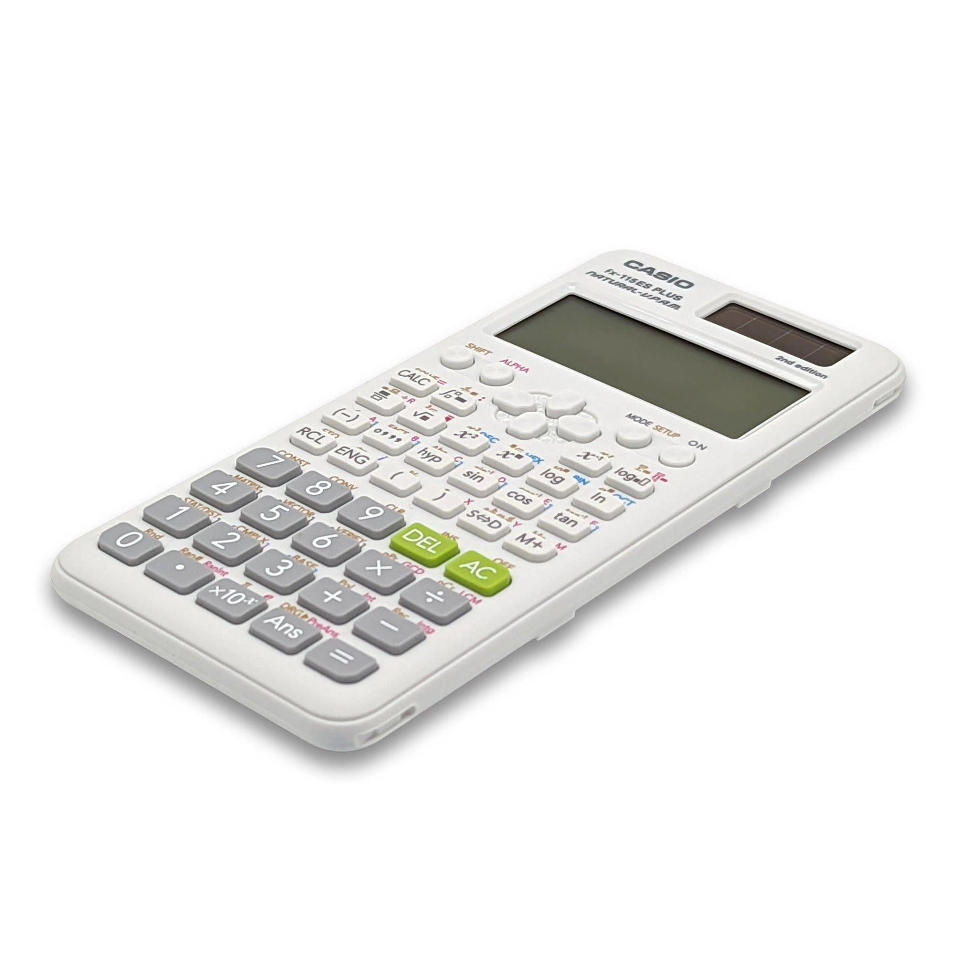 Casio FX-115ES Plus 2nd Edition scientific calculator, white, from Underwood Distributing Co.