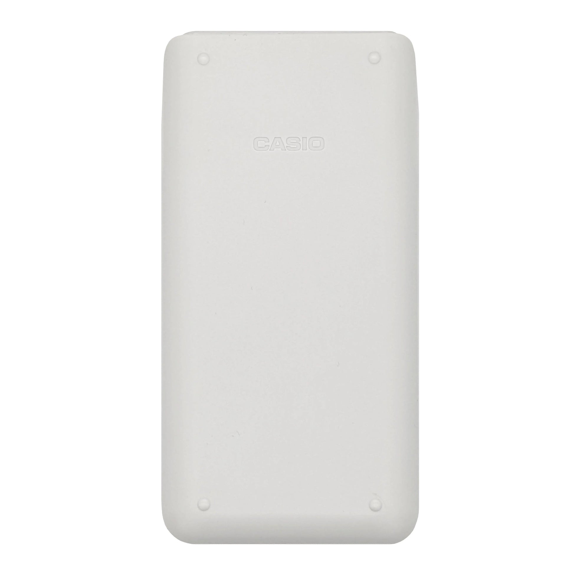 Back view of Casio fx-115ES Plus 2nd Edition scientific calculator with white cover