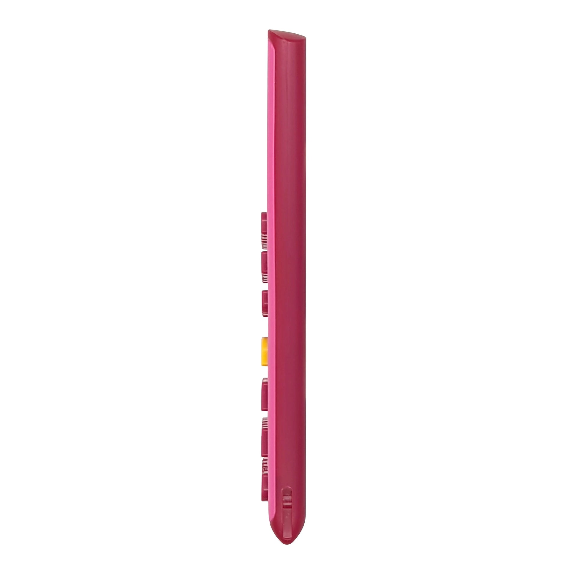 Side view of pink Casio fx-260 Solar II calculator sold by Underwood Distributing Co.