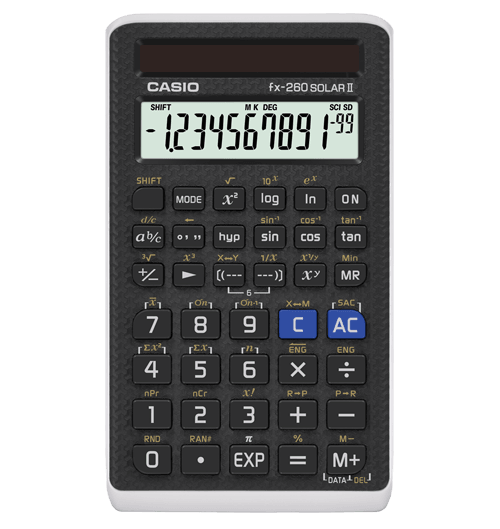 Casio fx-260 SOLAR II Compact Scientific Calculator - Underwood Distributing Co.