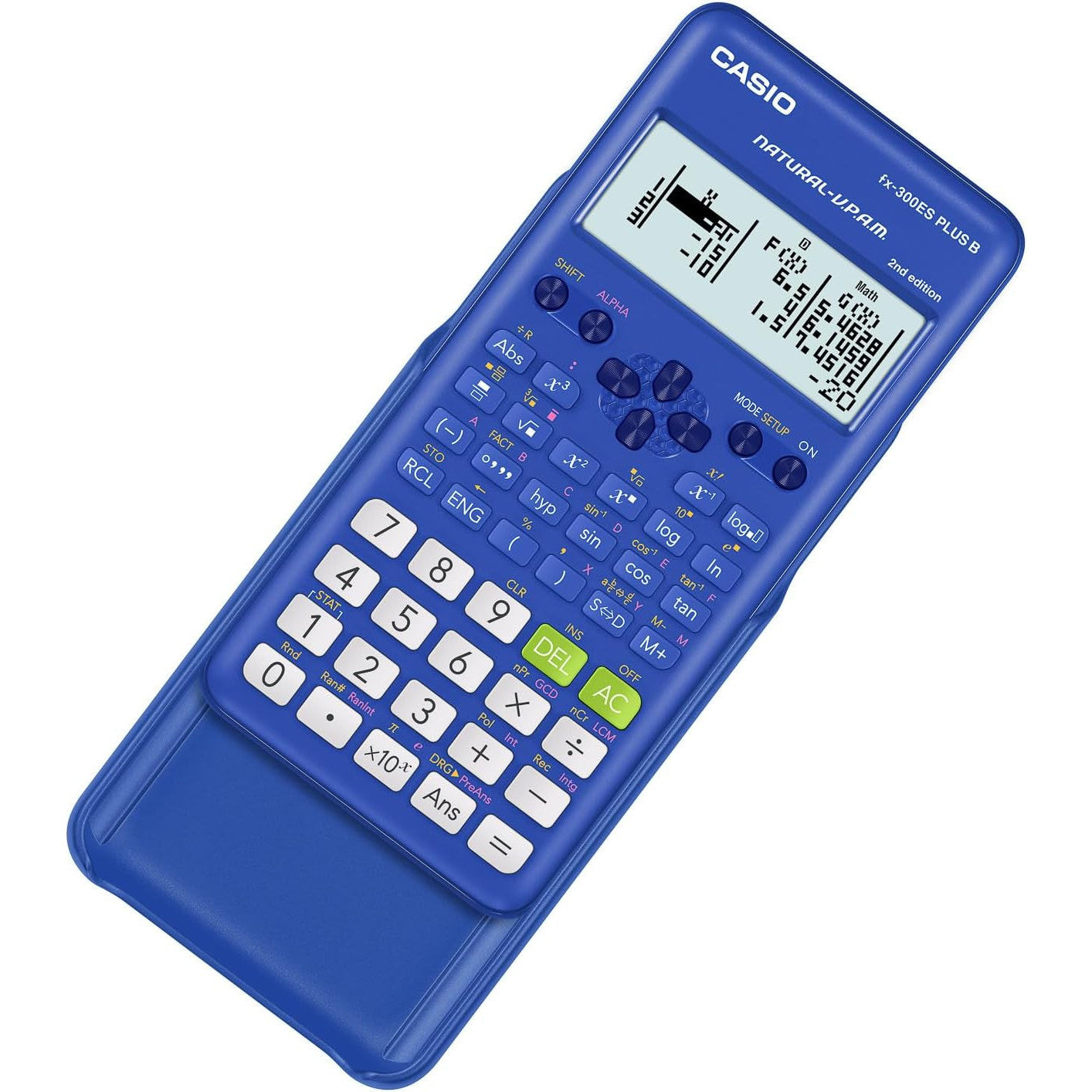 Casio fx-300ES PLUS B 2nd Edition Scientific Calculator (Blue) - Underwood Distributing Co.
