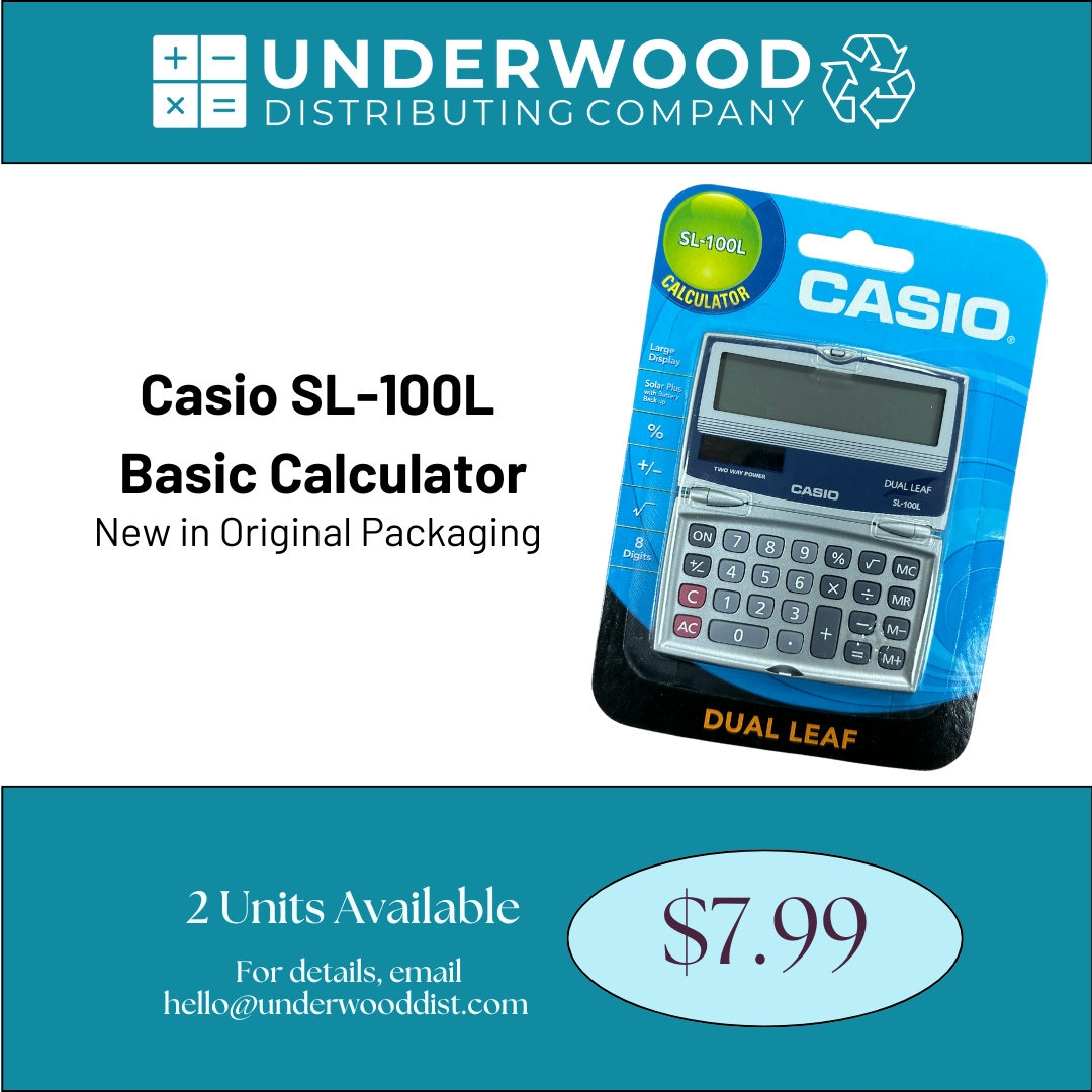 Casio SL-100L Basic Calculator New in Original Packaging, 2 Units Available at $7.99 each