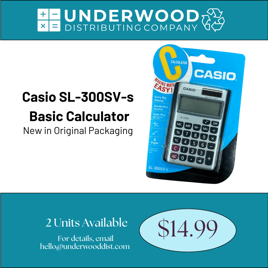 Casio SL-300SV-s Basic Calculator New in Original Packaging, 2 Units Available at $14.99 each