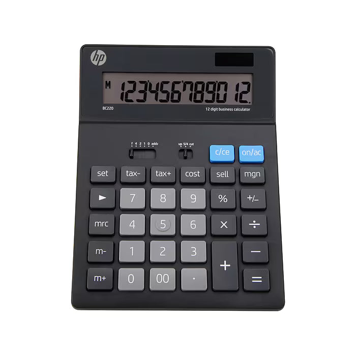 HP 12-digit Solar Powered Desktop Calculator - Underwood Distributing Co.