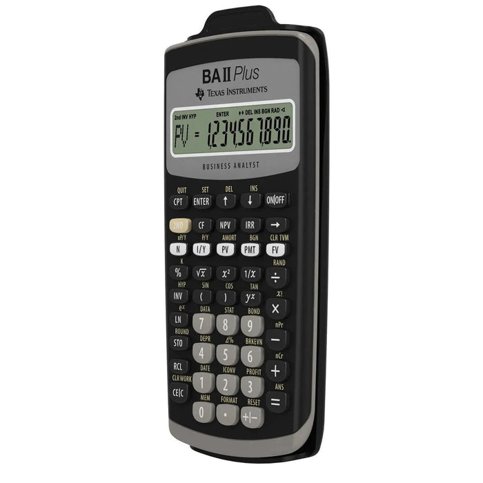 Texas Instruments BA II Plus financial calculator with display, sold by Underwood Distributing Co.
