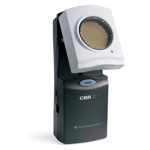 Texas Instruments CBR 2 motion sensor device, black and white, with Underwood Distributing Co branding.
