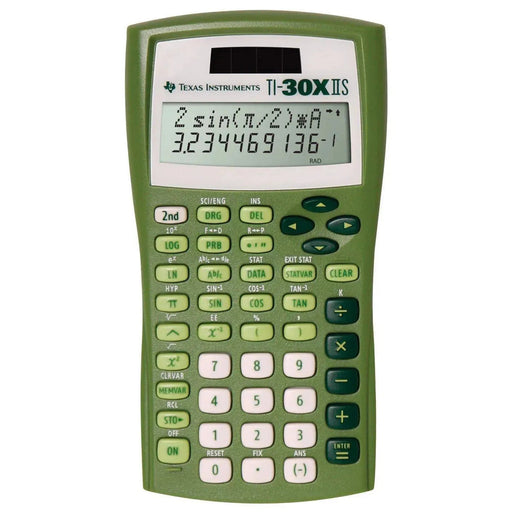 TI-30XIIS Scientific Calculator - Lime Green - Underwood Distributing Co.