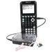 TI-Innovator Hub with TI LaunchPad board connected to TI-84 Plus CE calculator, STEM electronics kit