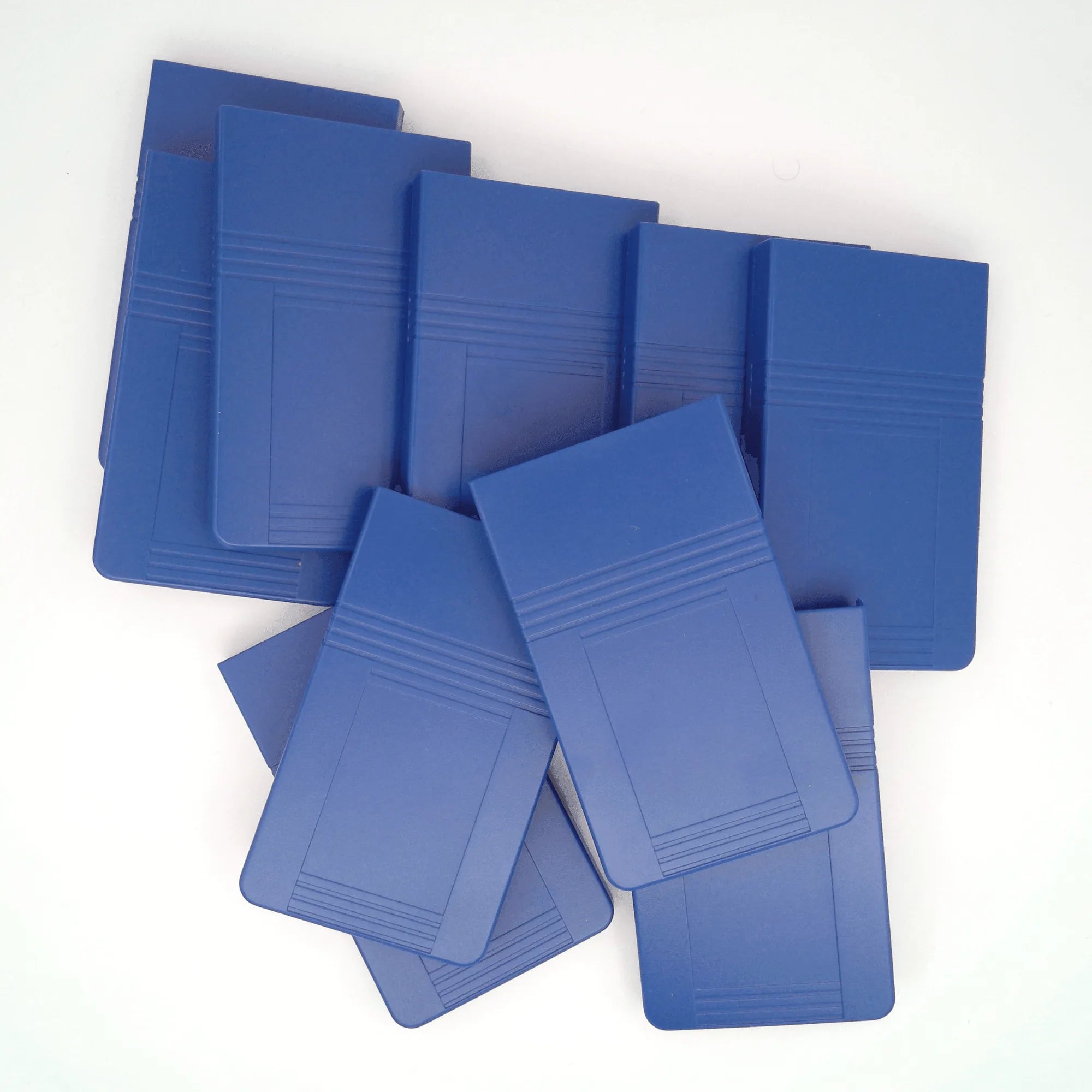 Pack of 10 blue TI-108 calculator slide covers from Underwood Distributing Co.