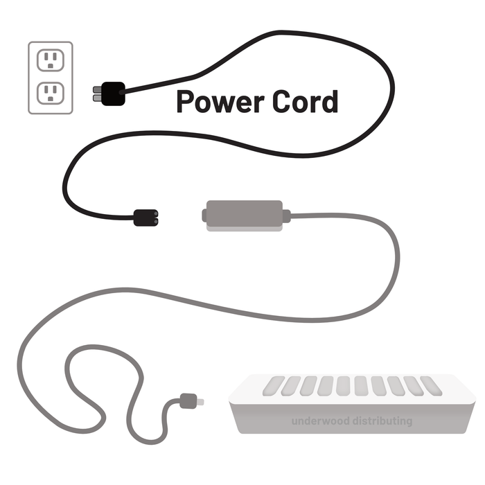 Power Cord for Texas Instruments AC9940 (Charging Station) - Underwood Distributing Co.