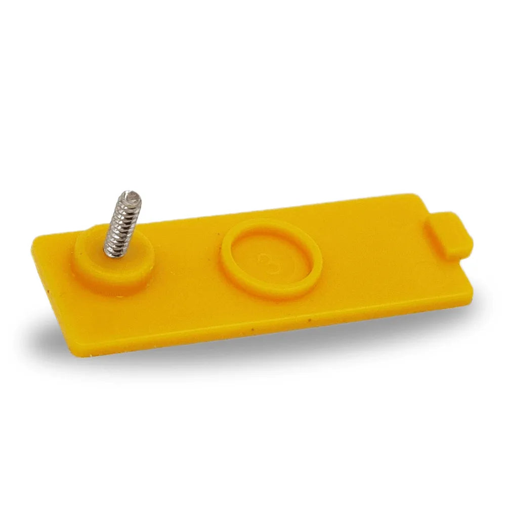 Yellow replacement battery compartment cover with screw for TI-84 Plus calculator